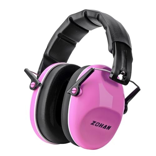 ZOHAN 032 Kids Noise Canceling Headphones - 25dB NRR Kids Ear Protection Earmuffs for School, Monster Jam, Fireworks, Travel, Air Show, Concert, Autism - Pink - Image 1