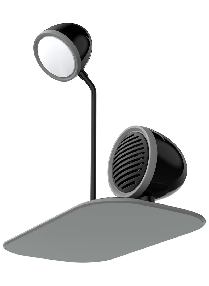 Memorii VEERE - @memorii 3 in 1 Wireless Charger Lamp with Speaker - Black