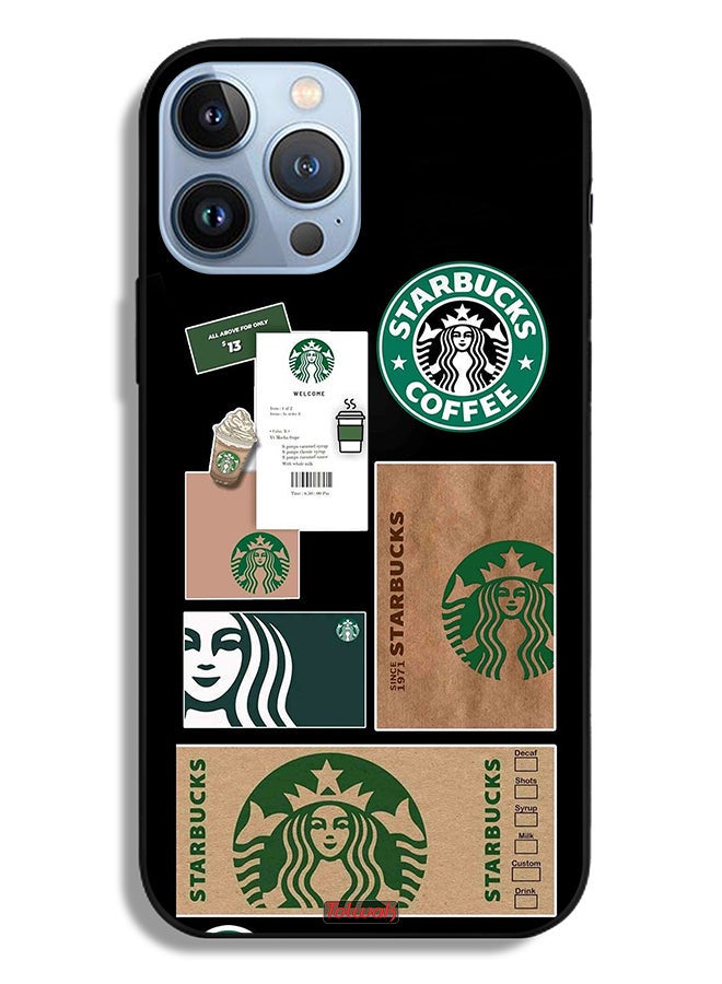 Tolwak Apple iPhone 13 Pro Max Protective Case Starbucks Sticker - Image 1