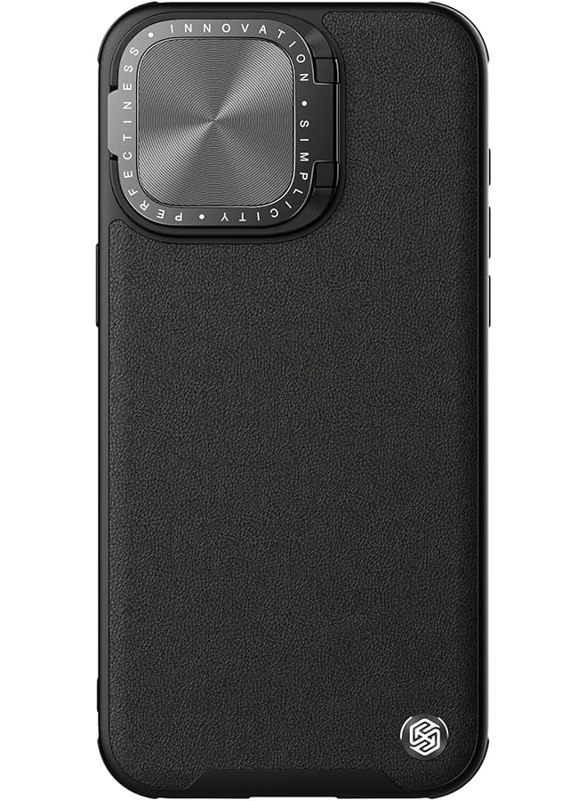 Nillkin Camshield Prop Leather Magnetic Series Cover Case Designed For Iphone 15 Pro Black - Image 1