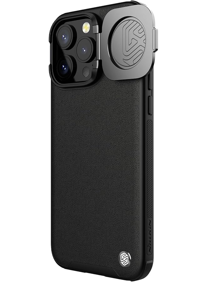 Nillkin Camshield Prop Leather Magnetic Series Cover Case Designed For Iphone 15 Pro Black - Image 3