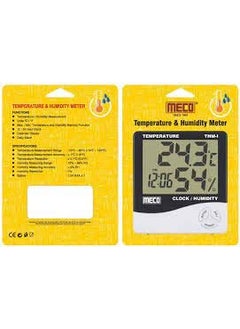 NAAFIE MECO THM9 Temperature Humidity Meter With Alarm Clock Calendar Display  - Image 1