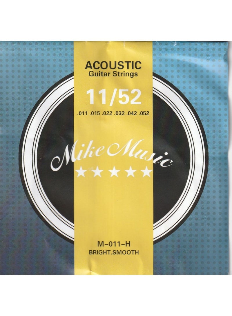 Mike Music Bronze Acoustic Guitar Strings, 11-52 (Acoustic guitar strings M-011) - Image 1