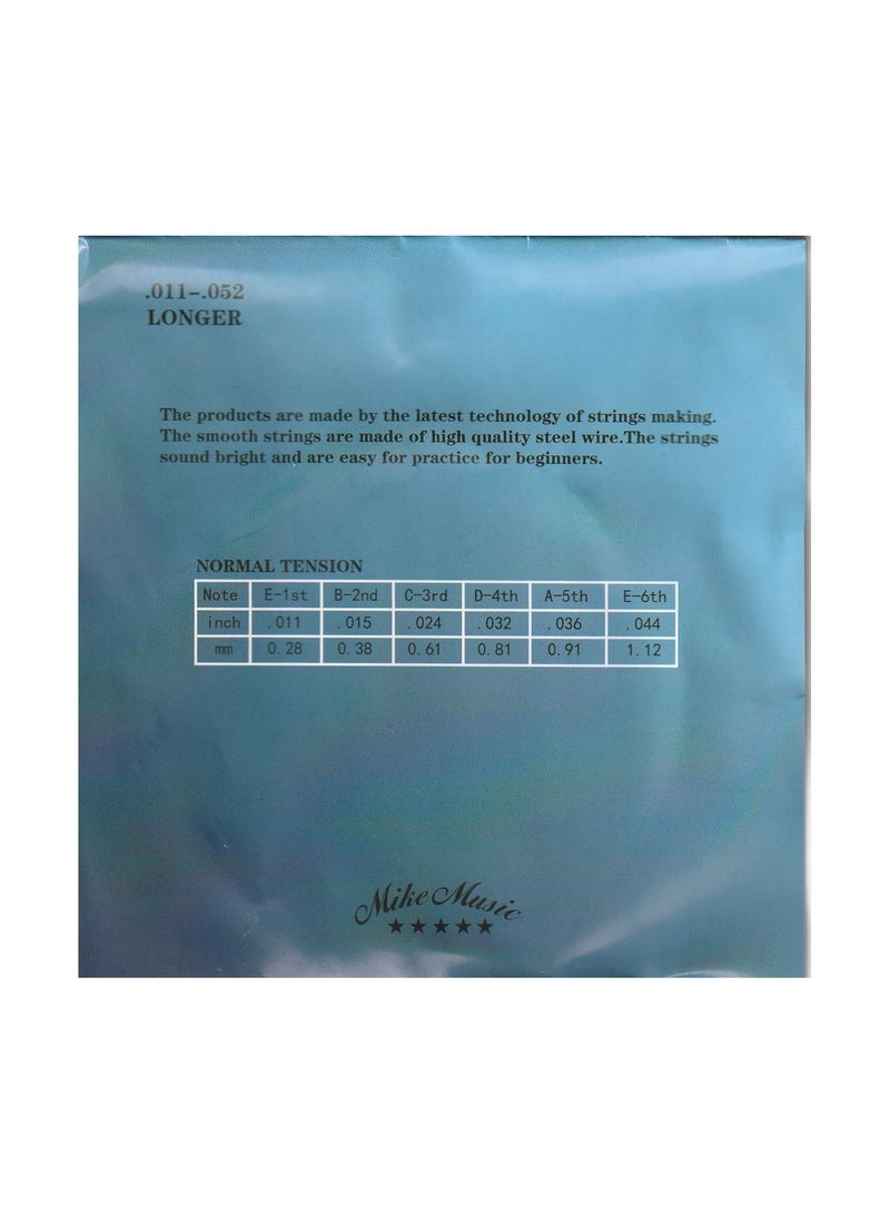 Mike Music Bronze Acoustic Guitar Strings, 11-52 (Acoustic guitar strings M-011) - Image 2