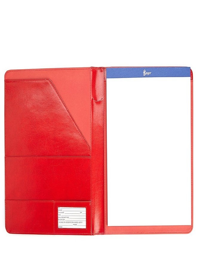 Royce Leather Aristo Genuine Leather Padfolio - Red (2019, Letter Size) - Image 1