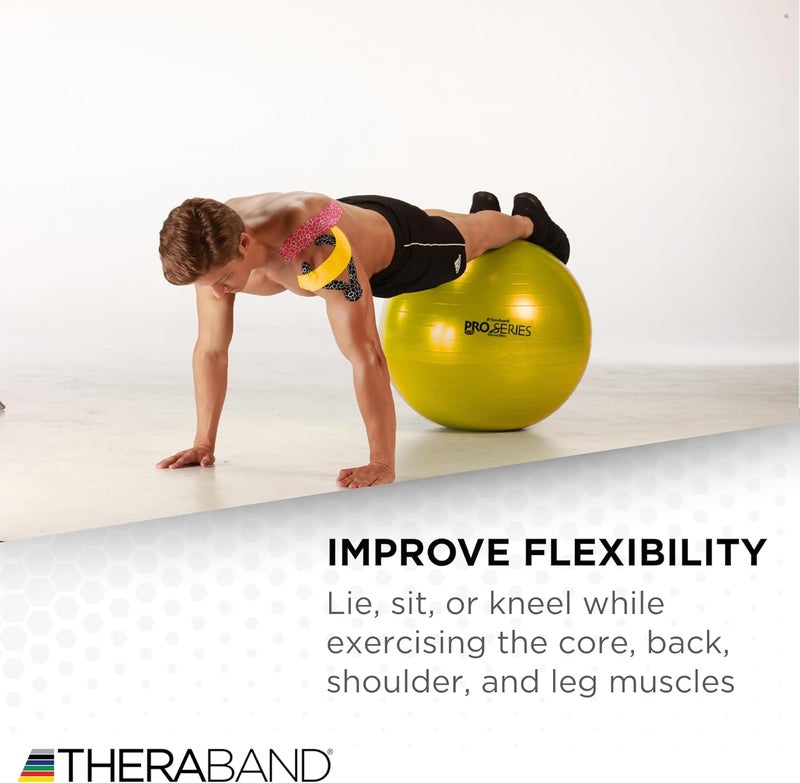 TheraBand Professional Series Yellow Exercise Ball - 45 cm Stability Ball for Athletes 4'7" to 5'0" Tall - Image 5