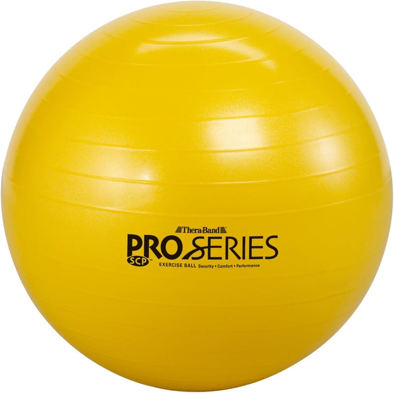 TheraBand Professional Series Yellow Exercise Ball - 45 cm Stability Ball for Athletes 4'7" to 5'0" Tall - Image 1