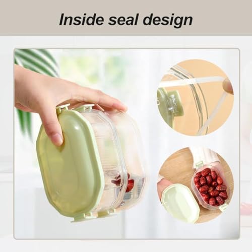 HORUS Umi Airtight containers for condiments,4-layer Storage Box,Stackable Kitchen Condiment Jars with Lids, Leak Proof And Food Fresh-keeping Box, For Fruit, Snack And Spice (Multicolor Pack of 1) - Image 5