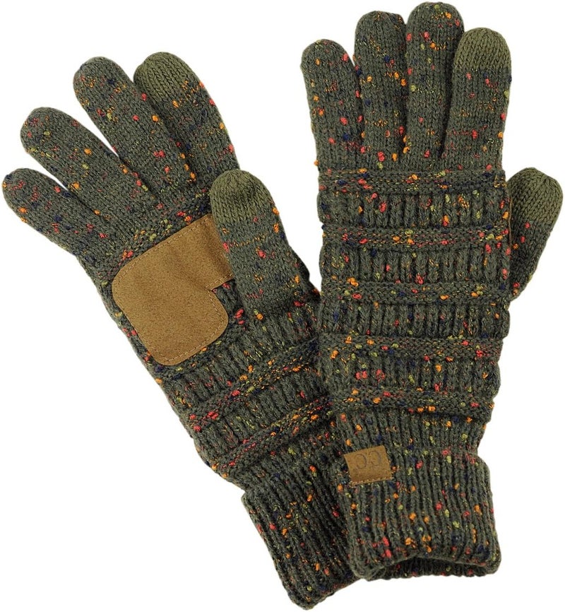 Cc Unisex Cable Knit Winter Warm Anti-Slip Touchscreen Texting Gloves - Image 1