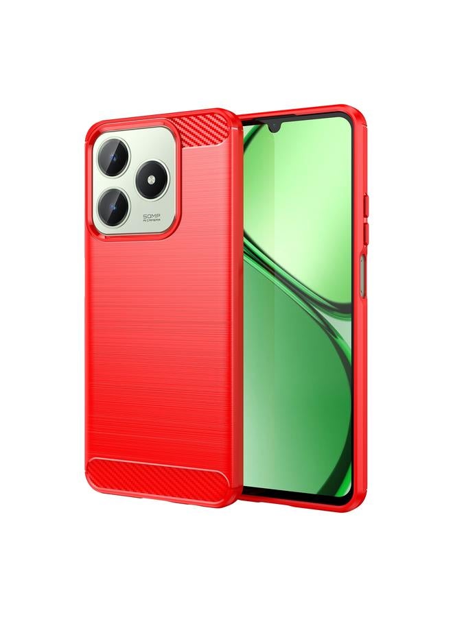 S-TOP Case For Realme C61 Carbon Fiber Brushed Texture TPU Phone Case - Image 1