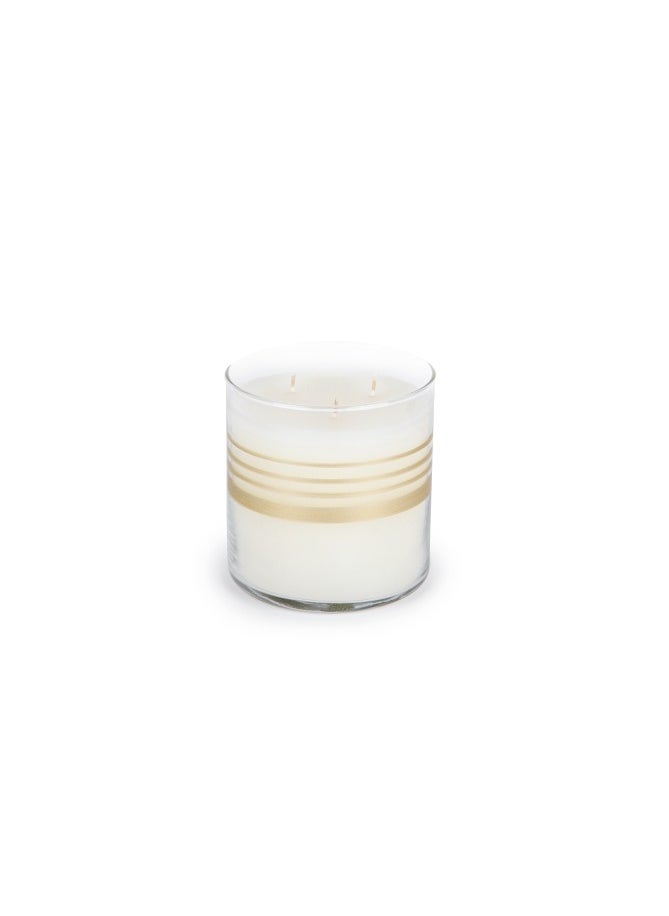 Generic - Golden Stripes GLASS CANDLES, Scented Candles - Image 1