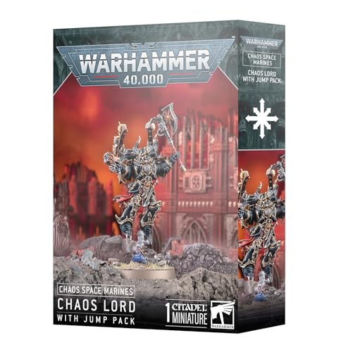 Games Workshop Warhammer 40000 Chaos Space Marines Lord with Jump Pack - Image 1