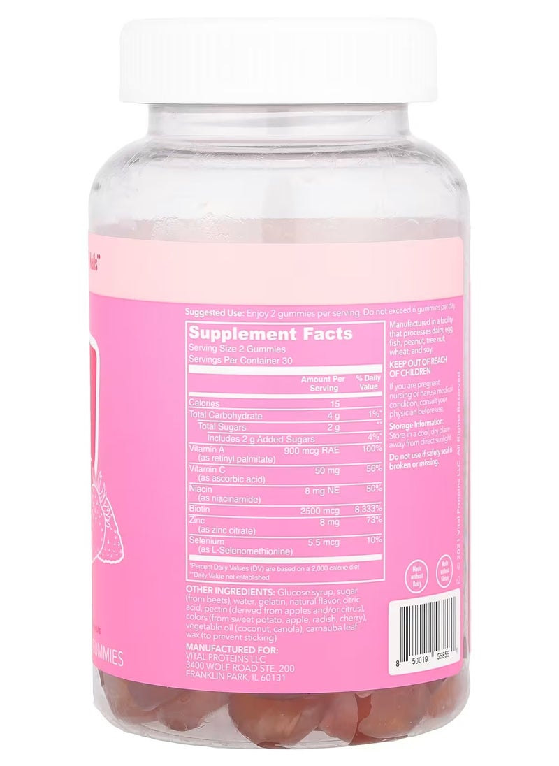 Vital Proteins - Vital Proteins Beauty Gummies Strawberry 60 Gummies - Image 1