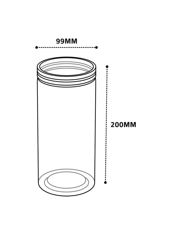 AL SANIDI Plastic Spices Storage, Tea, coffee and sugar storage for trips, Transparent , capacity 1350 ml  - Image 5