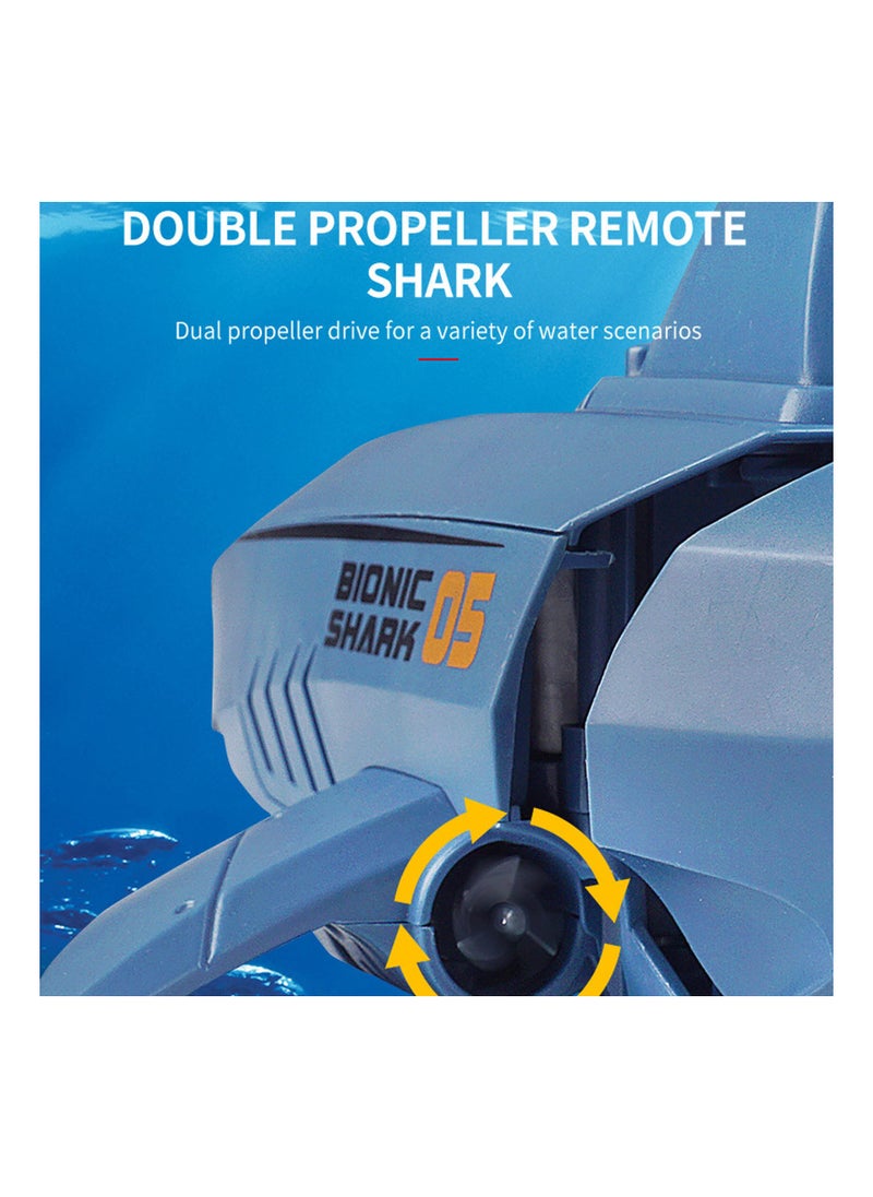Remote Control Shark Toy for Kids Age 3-6 Rechargeable Battery Fun Swimming Pool Toy Blue  - Image 3
