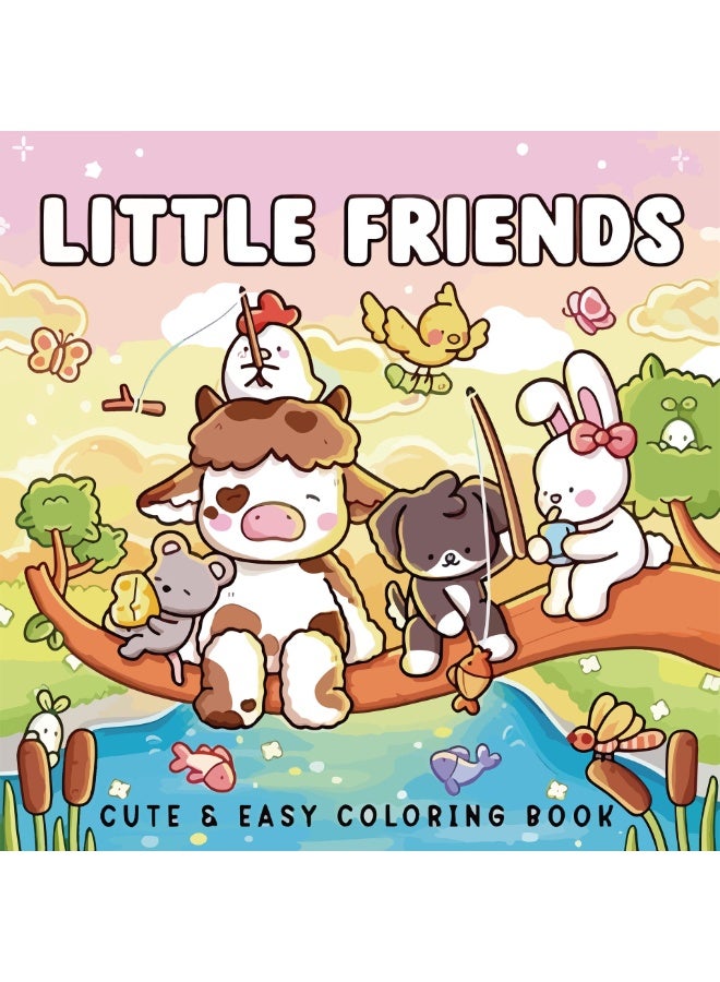 Little Friends Animal Coloring Book – 56 Pages for Kids, Teens & Adults – Relaxing and Fun Coloring Featuring Adorable Animal Designs for Stress Relief & Creative Expression(Little Friends) - Image 1