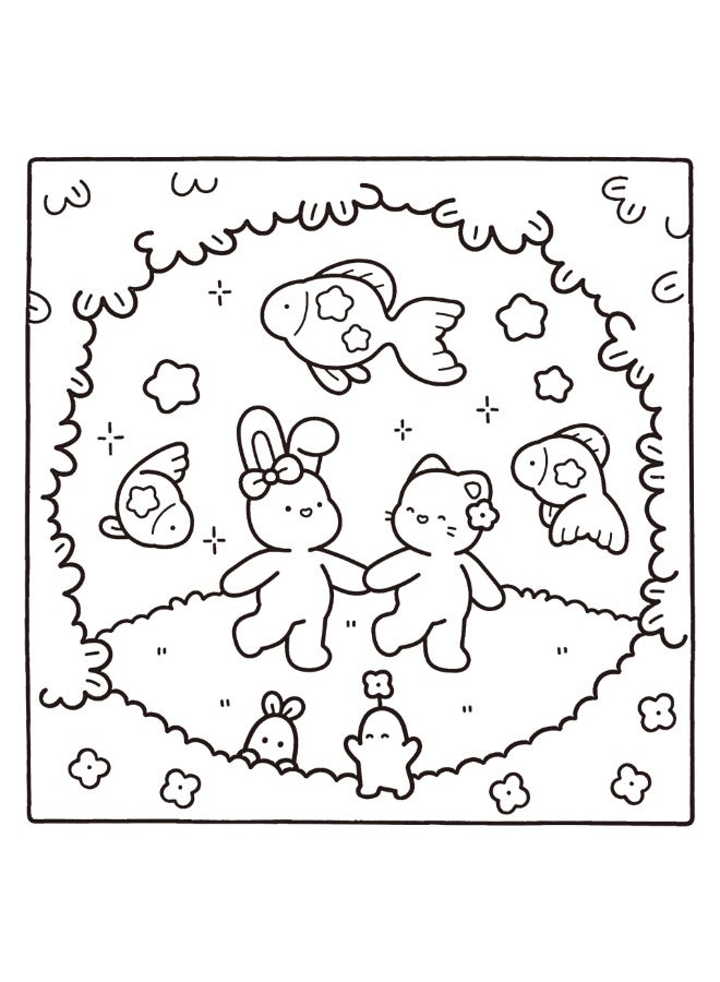Little Friends Animal Coloring Book – 56 Pages for Kids, Teens & Adults – Relaxing and Fun Coloring Featuring Adorable Animal Designs for Stress Relief & Creative Expression(Little Friends) - Image 2