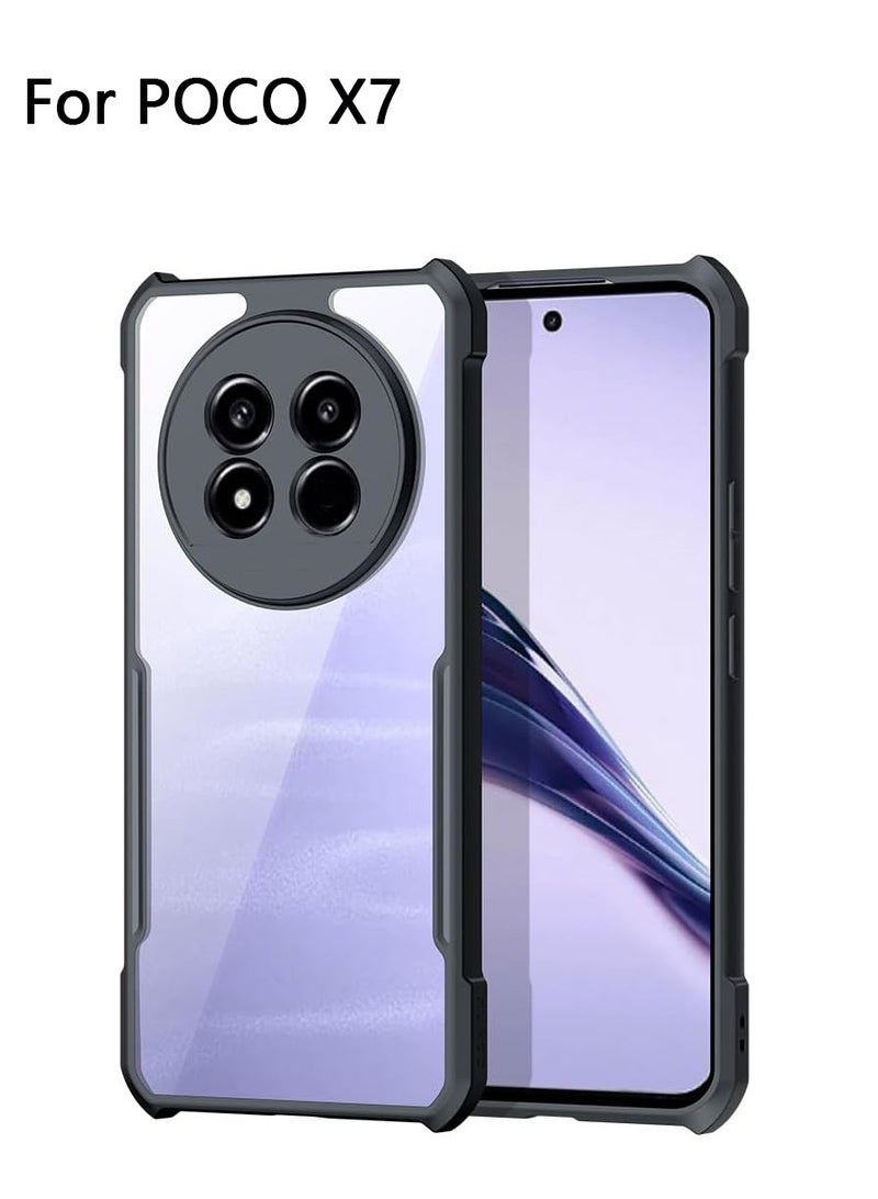 Case Compatible with POCO X7, [Droproof] [Sweat-Proof] [Fingerprint-Proof] Shockproof Protective Case Fits-Black - Image 1