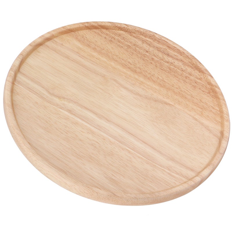 Wooden Pizza Plate: 1 Pc Unpainted Food Grade Wood, Non-toxic Eco-friendly, Multi-purpose Serving Tray - Smooth Polished Heat Resistant, Lightweight Durable Serving Dish for Home Restaurant Kitchen Us - Image 5
