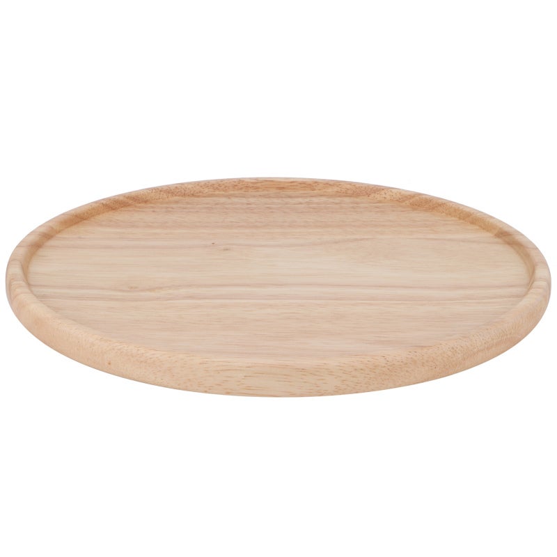 Wooden Pizza Plate: 1 Pc Unpainted Food Grade Wood, Non-toxic Eco-friendly, Multi-purpose Serving Tray - Smooth Polished Heat Resistant, Lightweight Durable Serving Dish for Home Restaurant Kitchen Us - Image 4