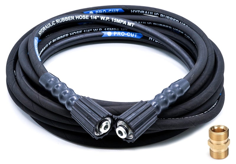 JPT Pressure Washer Hose Pipe 8 Meter Upto 2150 PSI Heavy Duty Black Molded Pipe with M22 Adaptor Compatible with JPT, STARQ, REQTECH Pressure Washer (8 Meter) - Image 3