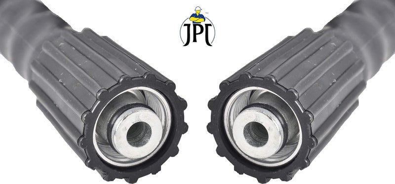 JPT Pressure Washer Hose Pipe 8 Meter Upto 2150 PSI Heavy Duty Black Molded Pipe with M22 Adaptor Compatible with JPT, STARQ, REQTECH Pressure Washer (8 Meter) - Image 4