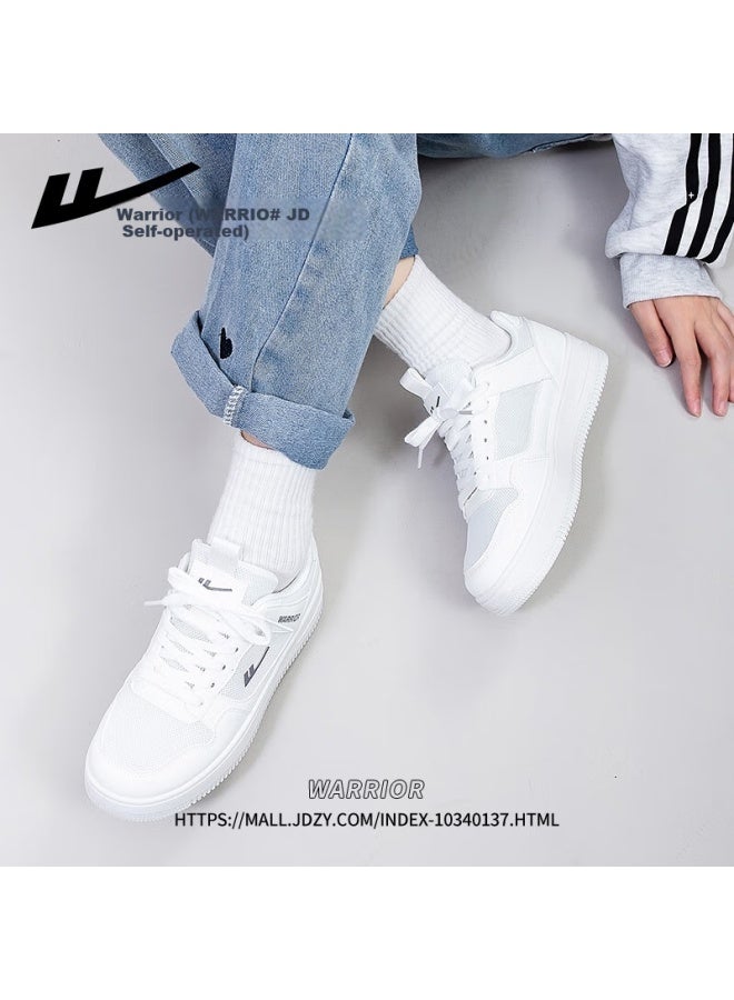 Warrior Official Women's Sneakers Autumn Lightweight Soft Sole Patchwork Mesh Shoes White Size 35
