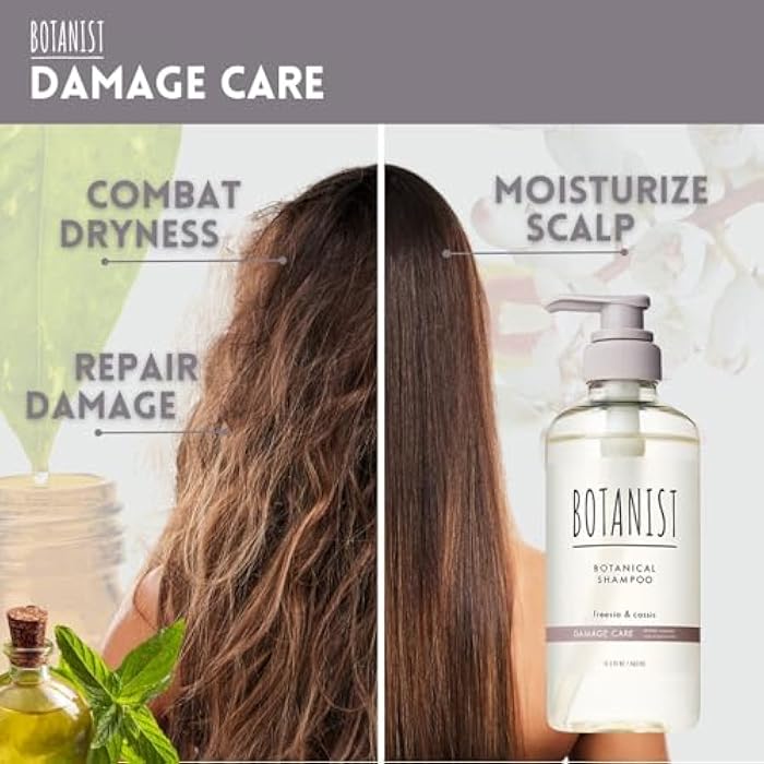 Botanist Organic Shampoo for Women, Paraben and Sulfate Free Shampoo for Color Treated Hair with Keratin, Proteins, Collagen& Hyaluronic Acid from Japan 15.5Fl Oz FREESIA & CASSIS, DAMAGE CARE - Image 4