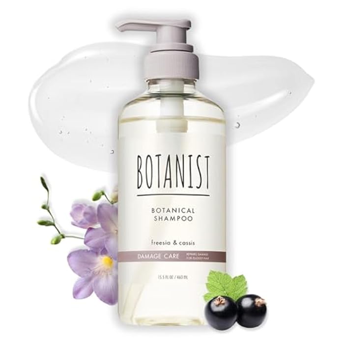 Botanist Organic Shampoo for Women, Paraben and Sulfate Free Shampoo for Color Treated Hair with Keratin, Proteins, Collagen& Hyaluronic Acid from Japan 15.5Fl Oz FREESIA & CASSIS, DAMAGE CARE - Image 1