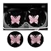 BESULEN Butterfly Car Coasters 2 Pack Universal 275 Inch Anti Slip Insert Cup Holder Coasters Bling Diamond Drink Cup Mug Mat Pad for Women Pretty Decorations Car Interior Accessories - Image 2