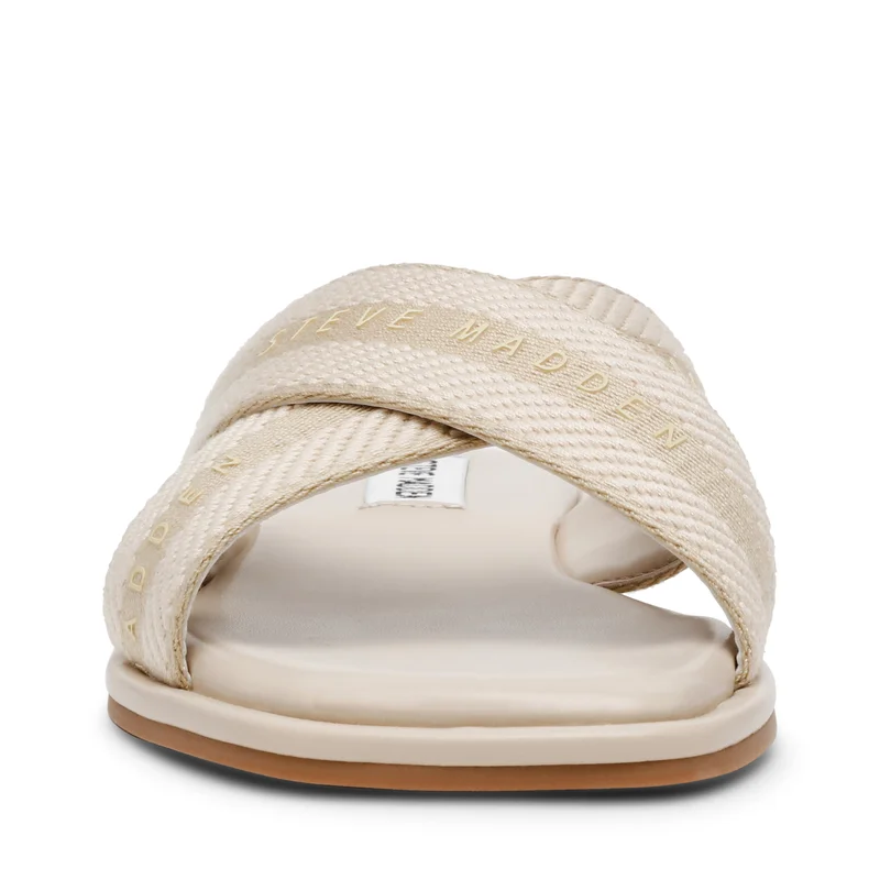 Steve Madden  ARRO02S1-253 Beige Women's Flat Sandals for Women | Best Price UAE