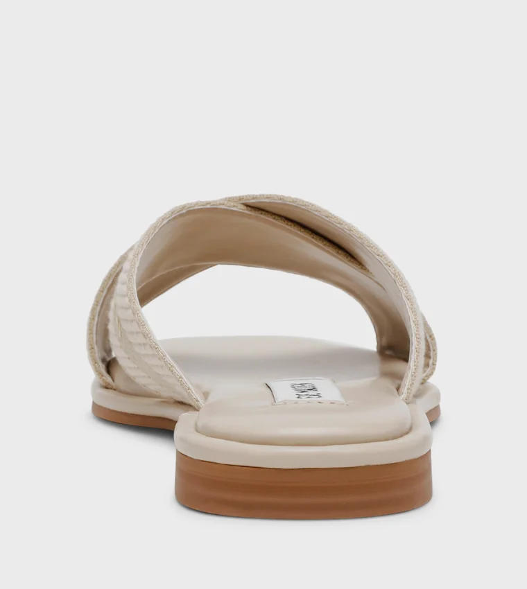 Steve Madden  ARRO02S1-253 Beige Women's Flat Sandals for Women | Best Price UAE