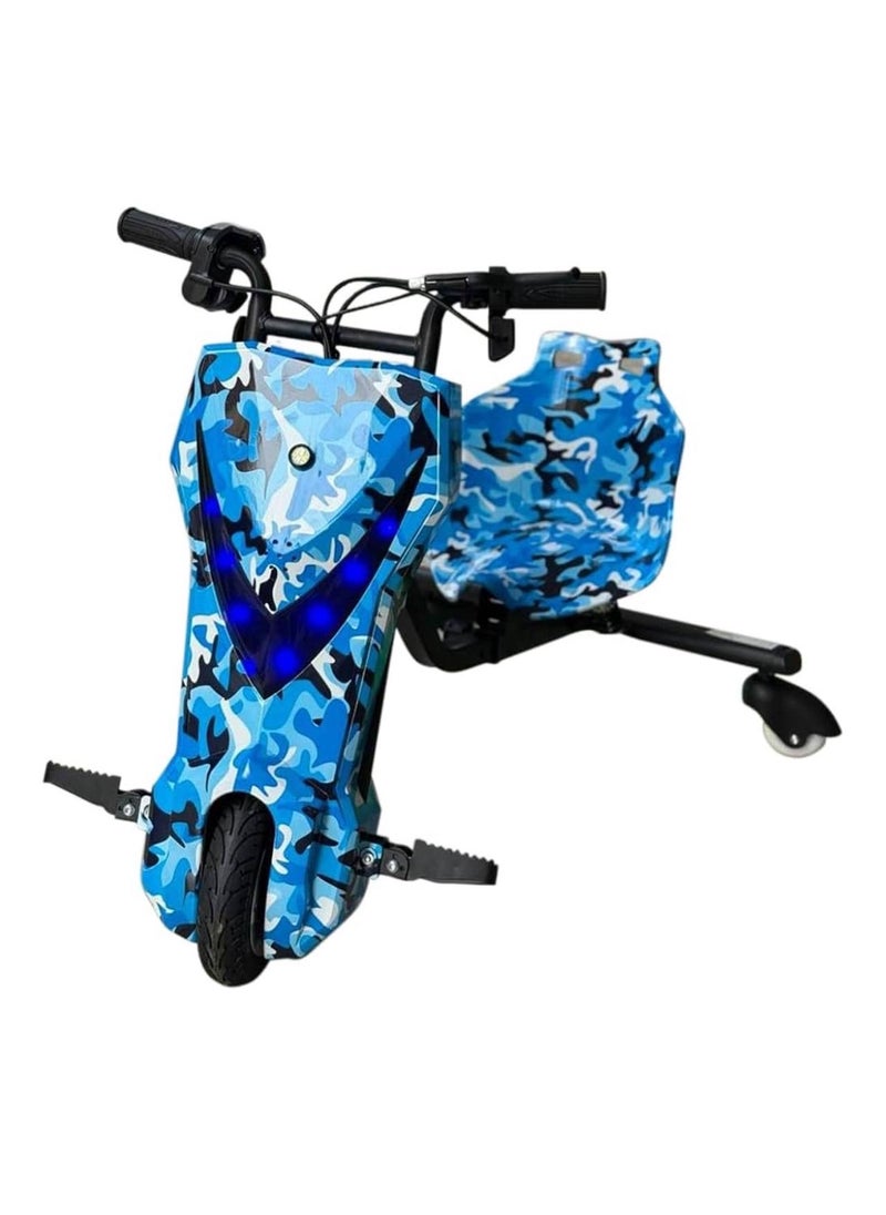 L’AMOUR - CHILDREN MOTOR SCOOTER DP-106Z", 12 km/h Speed, 50 kg Load Capacity, Adjustable Handlebar, Blue - Image 1