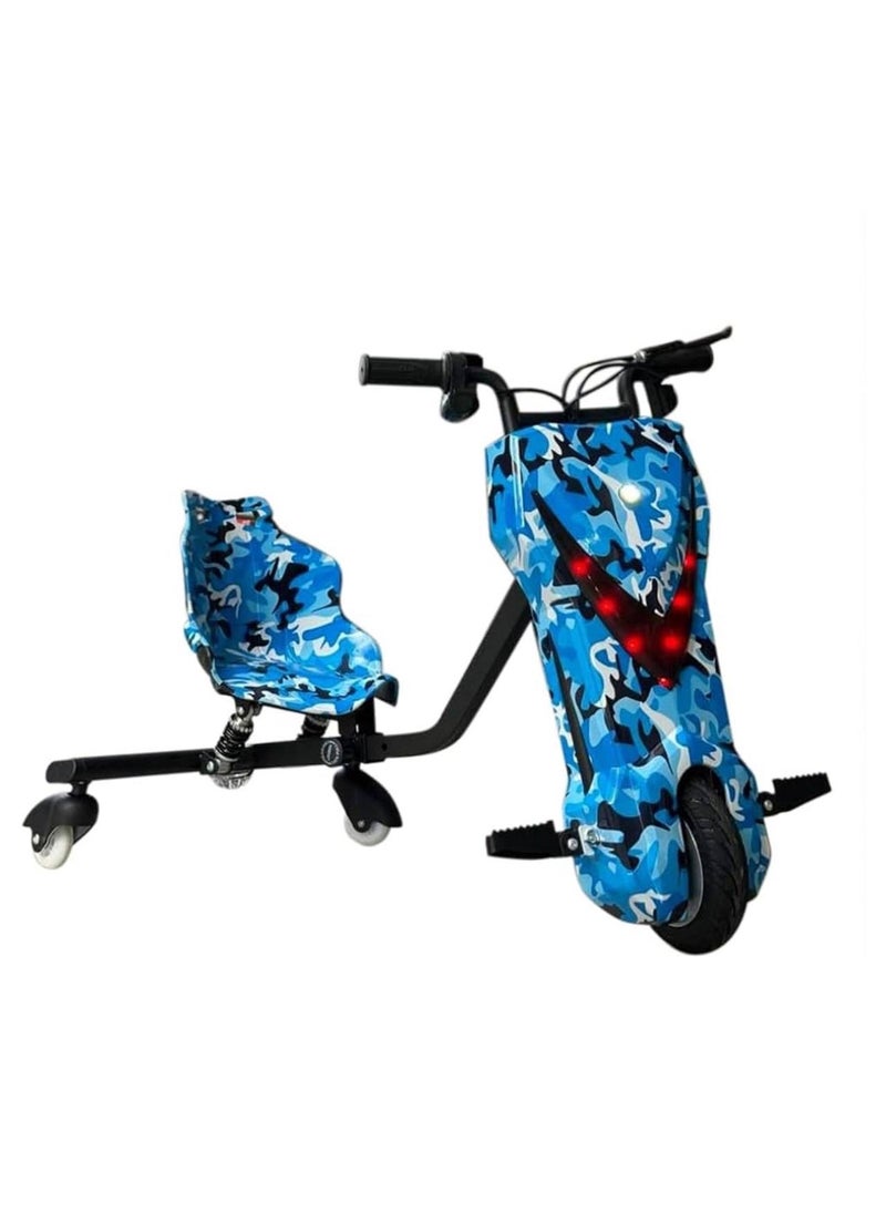 L’AMOUR - CHILDREN MOTOR SCOOTER DP-106Z", 12 km/h Speed, 50 kg Load Capacity, Adjustable Handlebar, Blue - Image 1