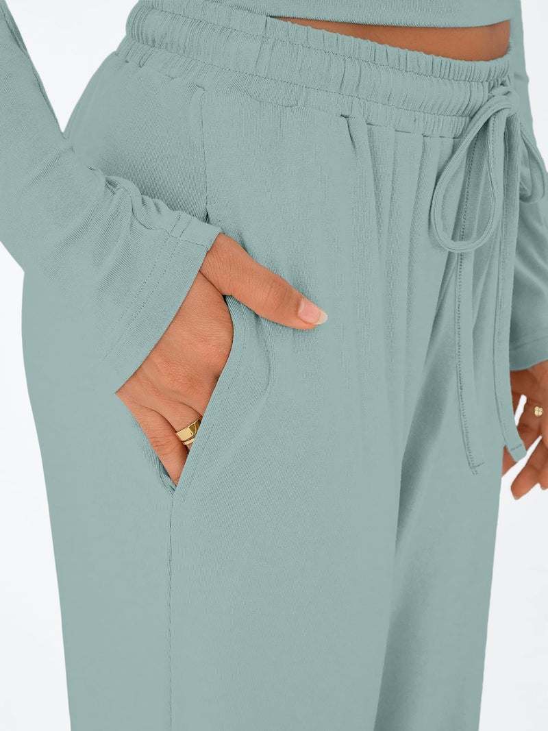 Trendy Queen طقم نسائي عصري من قطعتين 2 متطابقة للراحة 2025 موضة خريف مبكرة يجب اقتناؤها ملابس رياضية للياقة البدنية مريحة للسفر في المطار إجازة أزياء فاخرة بدلة رياضية ملابس شتوية - Image 5