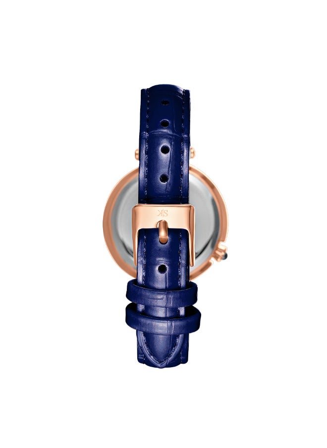 KENNETH SCOTT Women's Watch, Analog Display and Polyurethane Strap - K24510-RLNN, Blue  - Image 3