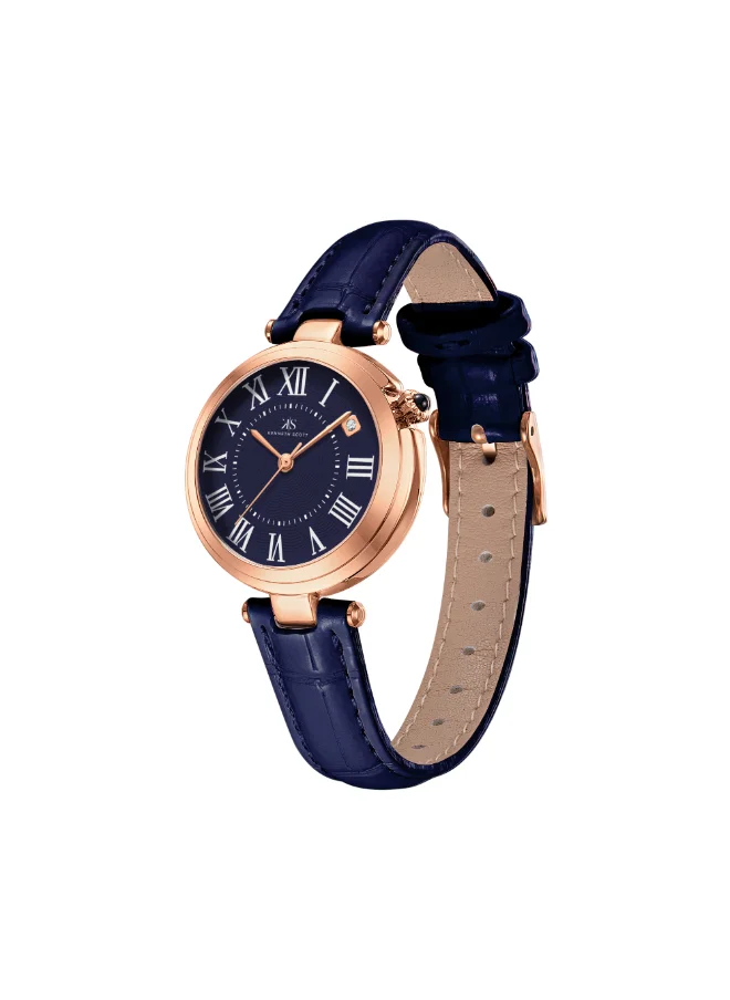 كينيث سكوت Women's Watch, Analog Display and Polyurethane Strap - K24510-RLNN, Blue