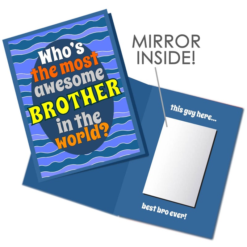 exciting Lives بطاقة مرآة لأروع أخ - هدية لراخا باندان، عيد ميلاد - للأخ، ابن العم، بهيا - قطعة واحدة - Image 3