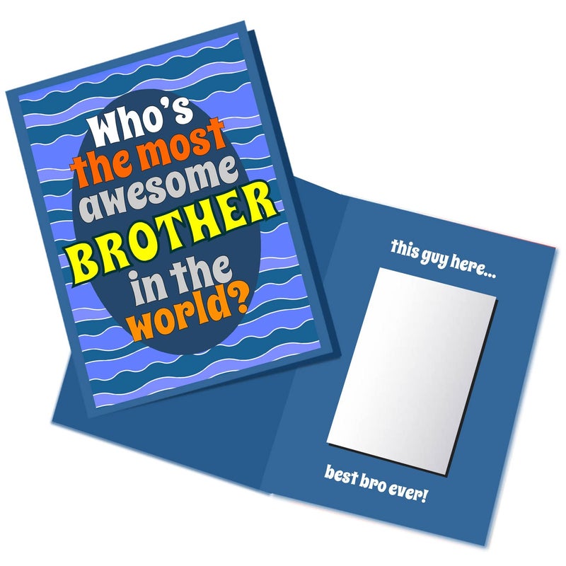 exciting Lives بطاقة مرآة لأروع أخ - هدية لراخا باندان، عيد ميلاد - للأخ، ابن العم، بهيا - قطعة واحدة - Image 1