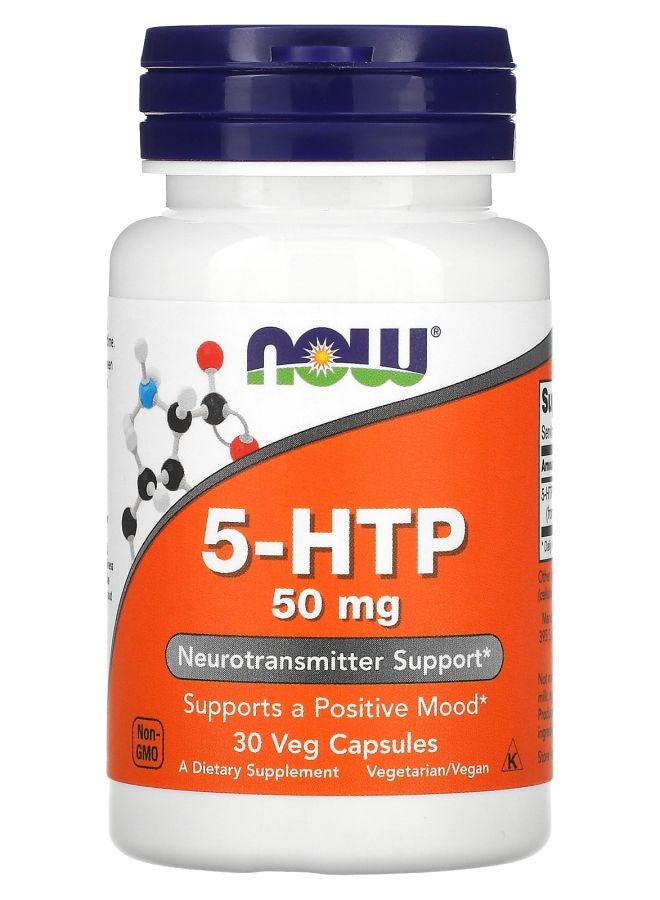 now 5-HTP 50 ملغ 30 كبسولة نباتية