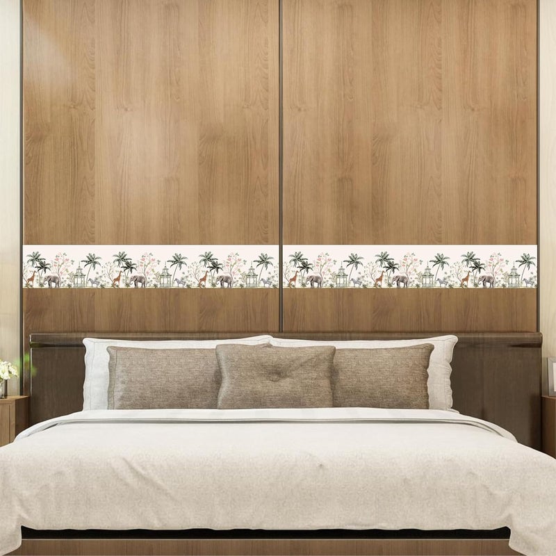 ATTRACTSO Forest Design Wall Border Sticker Waterproof Peel and Stick - 6 in X 10 Feet Self-Adhesive Durable Border Roll for Bathroom, Kitchen, Counter, Wall, Home Decoration (Design-2) - Image 2