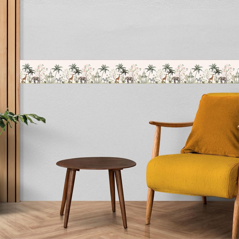 ATTRACTSO Forest Design Wall Border Sticker Waterproof Peel and Stick - 6 in X 10 Feet Self-Adhesive Durable Border Roll for Bathroom, Kitchen, Counter, Wall, Home Decoration (Design-2) - Image 3