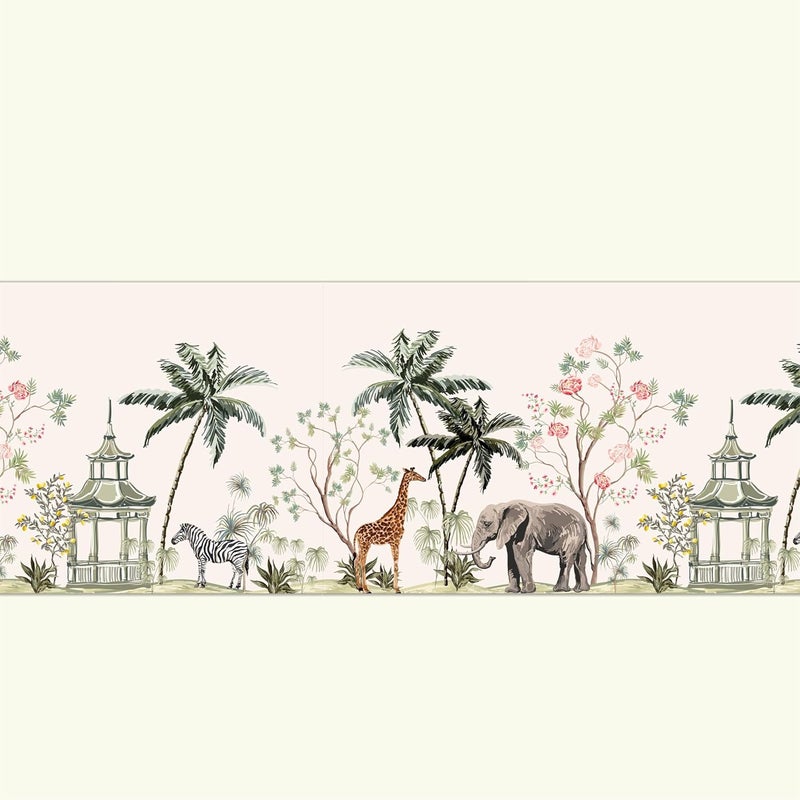 ATTRACTSO Forest Design Wall Border Sticker Waterproof Peel and Stick - 6 in X 10 Feet Self-Adhesive Durable Border Roll for Bathroom, Kitchen, Counter, Wall, Home Decoration (Design-2) - Image 1