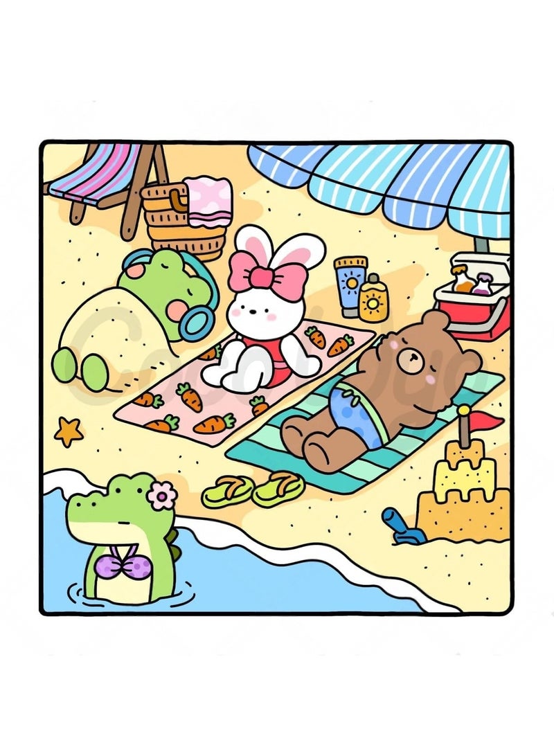 كوكويو أصدقاء دافئ وأيام مريح كتب التلوين للبالغين والمراهقين للاسترخاء (كتب التلوين لطيف ومريح) - Image 5