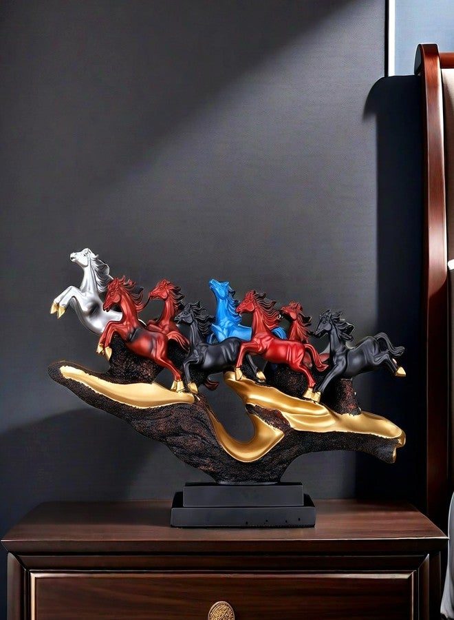 SHTWX 14 Inch Chinese Feng Shui Running Horses Statue Sculpture Frgurines Good Lucky Gift for FengShui Lover Desktop Display Decorative Decoration - Image 2
