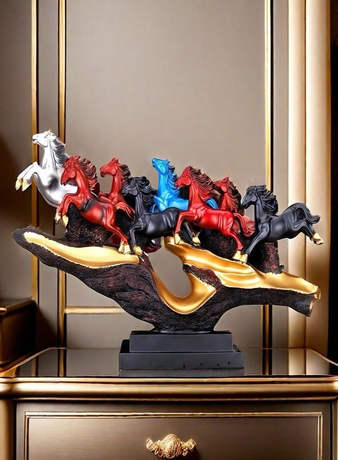 SHTWX 14 Inch Chinese Feng Shui Running Horses Statue Sculpture Frgurines Good Lucky Gift for FengShui Lover Desktop Display Decorative Decoration - Image 1