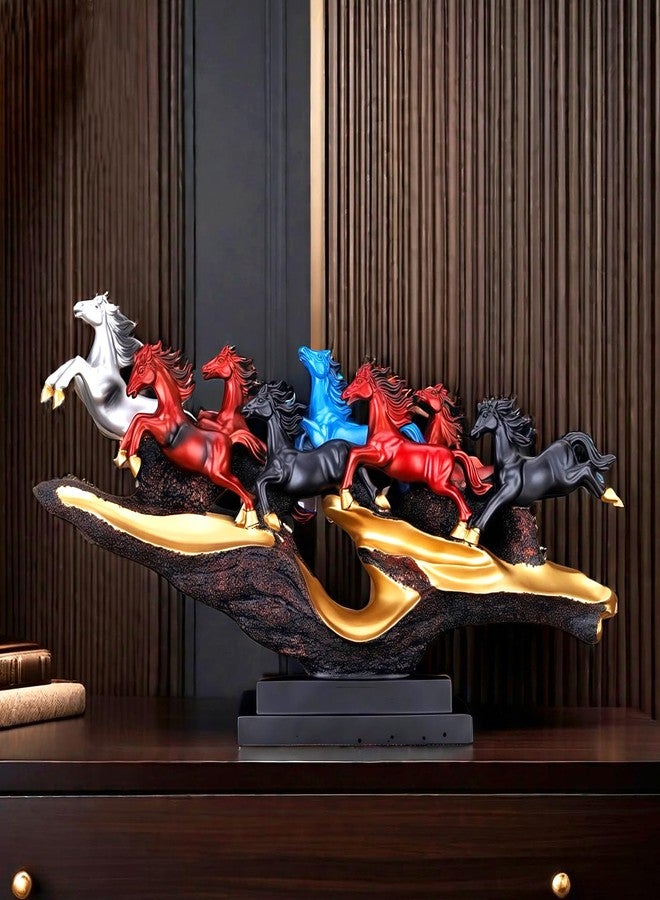 SHTWX 14 Inch Chinese Feng Shui Running Horses Statue Sculpture Frgurines Good Lucky Gift for FengShui Lover Desktop Display Decorative Decoration - Image 3