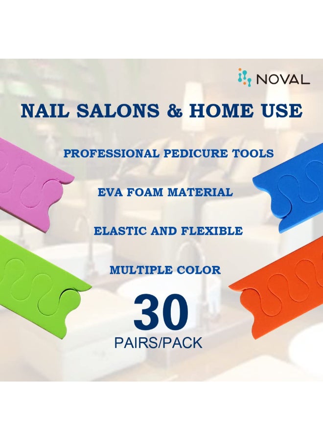NOVAL Toe Separators 60 PCS Pedicure Toe Separators Nail Salon Pedicure Tools Foot SpaToe Separators for Women Men Foam Toe Separators - Image 4