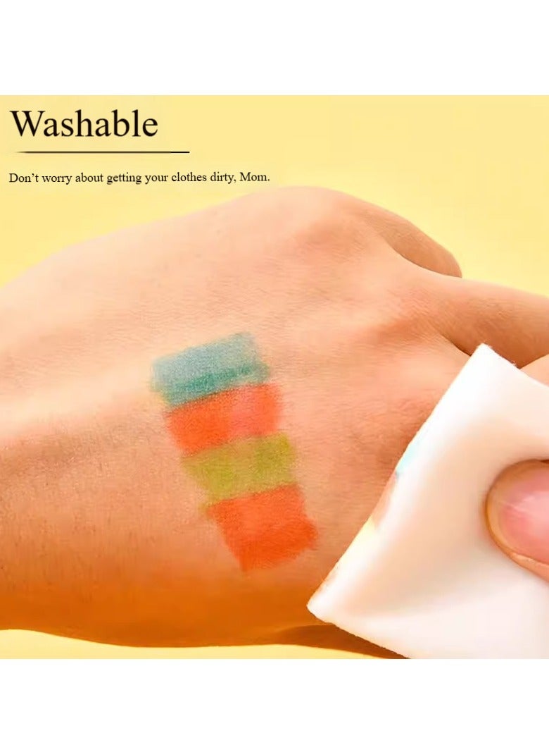 24 لونا قلم تحديد للأطفال قابل للغسل ، علامة ختم اللون 24 فرشاة مجموعة علامات اللون ، متعة للأطفال الصغار في مرحلة ما قبل المدرسة (وردي) - Image 4