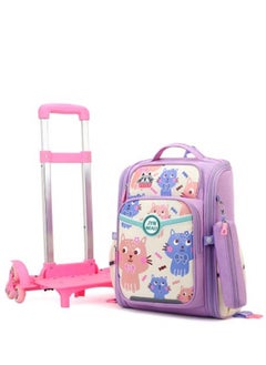 Golden Rolling Backpack Travel Trolly BookBag School Wheeled Backpack for Boys Girls Kids Luggage School Bag with Wheels Trolley Backpack  - Image 2